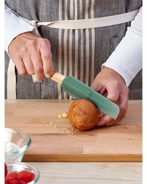 Шпатели, набор из 3 шт IKEA BÄCKRÖDING дерево/темно-серо-зеленый