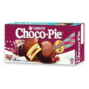 Pirožny Orion Choco Pie "Ülje", (6 sany) 180 gr