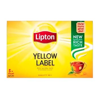 Чай черный Lipton Yellow label в пакетиках, 100 шт, 200 гр