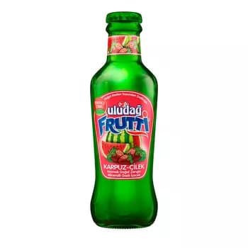 Gazlandyrylan mineral içgi "Uludag Frutti" garpyz we ýertudana tagamly, 200 ml