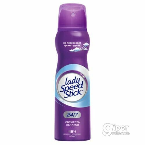 Lady Speed Stick dezodorant-spreý "Bulutlaryň tämizligi", 150 ml