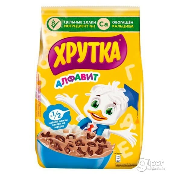 Taýýar ertirlik Nestle Хрутка "Alfabit" şokoladly şarjagazlar, 230 gr