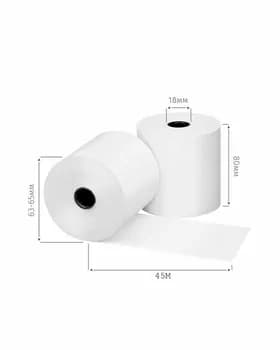 Бумага для чековых аппаратов 80мм x 80мм (45 метр)