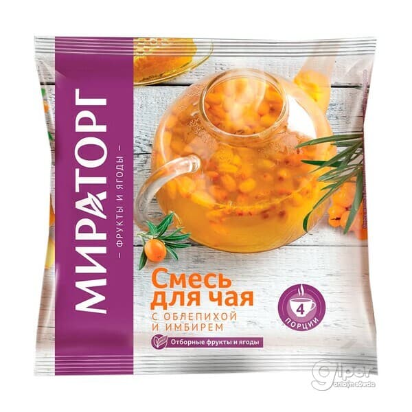 Смесь для чая облепиховый с имбирем "Мираторг" 300 г