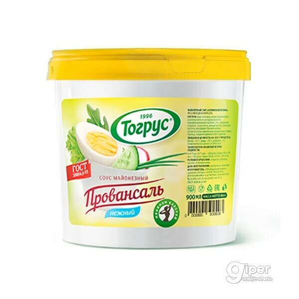"Тогрус" соус майонезный "Провансаль нежный", 15%, 900 мл