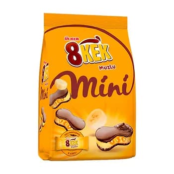 "Ülker" banan tagamly keks "8kek mini" 162 gr