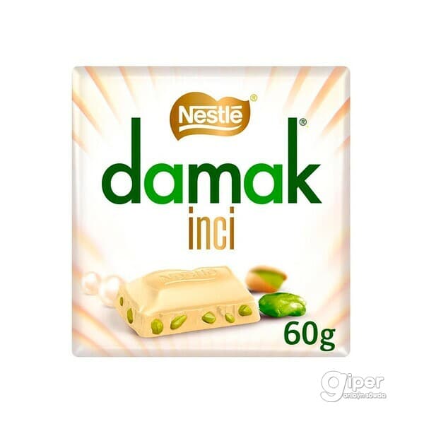 Pisse huruşly ak şokolad Nestle "Damak Inci", 60 gr