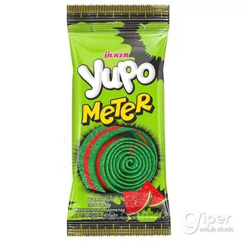 Жевательный мармелад со вкусом арбуза Ülker Yupo "Meter" 50 гр