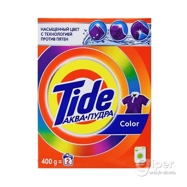 Kir ýuwujy serişde Tide "Color" kir maşynda ýuwmak üçin, karopka, 400 gr