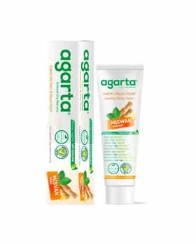 AGARTA  Натуральная отбеливающая зубная паста с экстрактом мисвака без фтора 100 мл