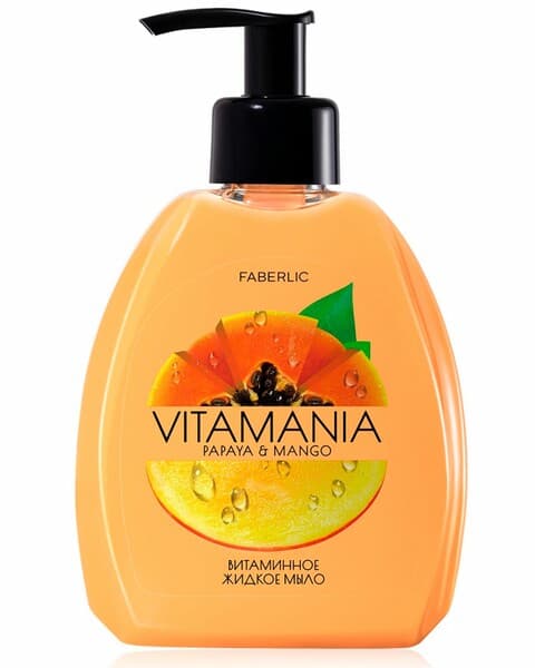 Witamin suwuk el sabyny “Mango we Papaýa” Vitamania Faberlic 3382, 300 ml