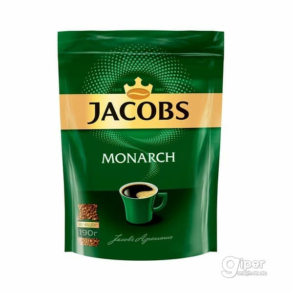 Kofe Jacobs Monarch, paket gapda 190 gr