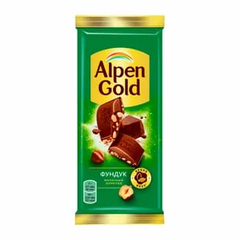 Süýtli şokolad Alpen Gold fundukly, 80 gr