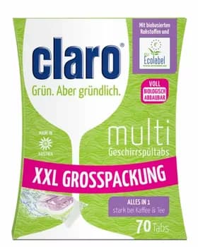 Таблетки для посудомоечных машин "Claro" «Всё в одном» 70 шт