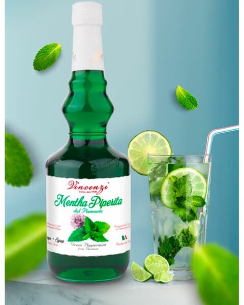 Içgiler we kofe üçin sirop - "Vincenzi" Ýaşyl narpyz 700ml