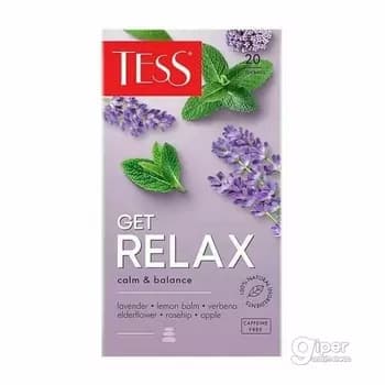 Чай травяной Tess "Get Relax" с ароматом бузины, 20  пак*1,5 гр