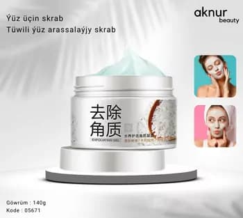 Bioaqua ýüz üçin skrab tüwüli ýüz arassalaýjy skrab 140 gr