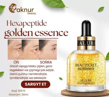 Gözüň aşagyndaky çişleri gara tegelekleri we çişmegi ýok edýär,derini çuňňur nemlendirýär,iýmitlendirýar we tekizleýär 30 ml