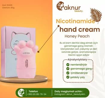 Bioaqua el üçin krem şetdaly ysly 80ml