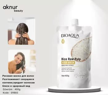 BIOAQUA saç üçin maska tüwüli saçy nemlendirýär 400 gr