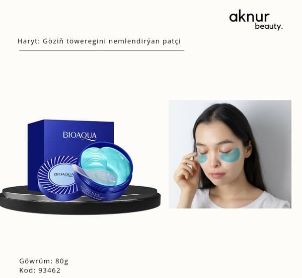 Патчи гидрогелевые Bioaqua Blue Copper Peptide Essence Eye Mask с пептидами голубой меди