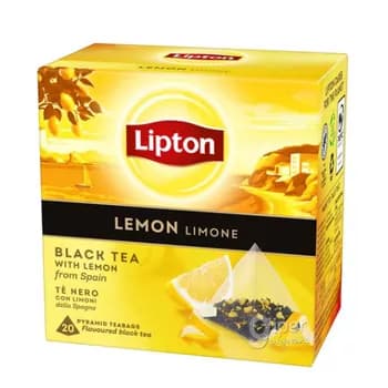 Lipton черный чай  "Lemon Limone" (20 пакетиков) 34 г