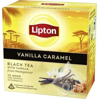 Lipton "Vanilla Caramel" черный чай  (20 пакетиков) 34 г
