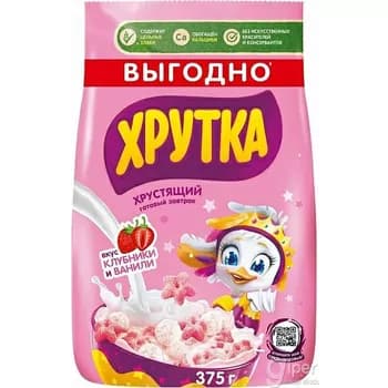 Хрутка "Клубника-ваниль" taýýar ertirlik 375 gr
