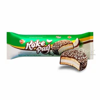 Köke paý "Täze aý" Şokolad we kokos bilen örtülen zefir huruşly petir kökesi, 65 gr