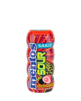 Жевательная резинка Mentos "Sour" со вкусом клубники без сахара, 30 г