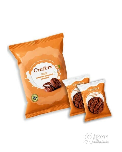 Печенье сдобное "Crafers " со вкусом молочно и сливочной, 300 гр