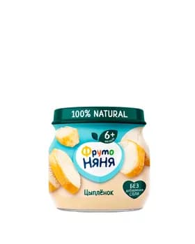 Çaga pýuresi ФрутоНяня "Цыплёнок" jüýje etinden, 80 gr