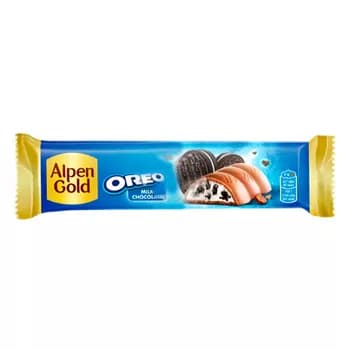 Молочный шоколад "Alpen Gold Oreo" с начинкой со вкусом ванили и кусочками печенья "oreo", 37 гр