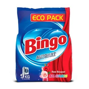 Kir ýuwujy soda Bingo "Dürli reňkdäki gül çemeni" 9 kg