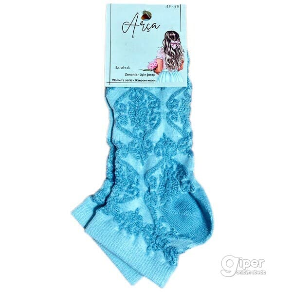 "Arça" zenanlar üçin gysga bambuk jorap (35-39), 1 jübüt (çal)