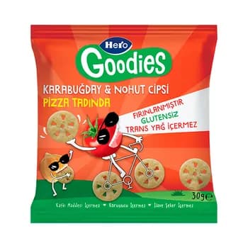 Garabugdaý we nohutdan çipsiler "Hero Goodies" pizza tagamly, 30 gr