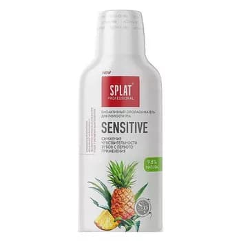 Agyz çaýkamak üçin serişde Splat "Sensitive" ikinji ulanyşdan diş duýgurlygyny peseldiji, 275 ml
