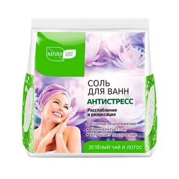 Wanna üçin duzy Nature List "Антистресс" gök çaý we lotos, 500 gr