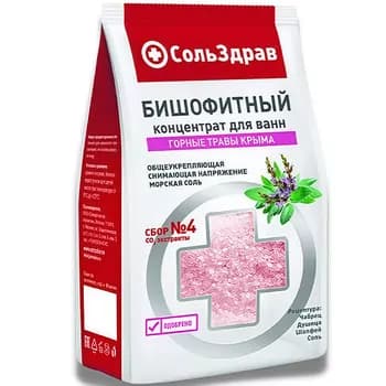 Bişofitly wanna üçin konsentrat СольЗдрав "Горные Травы Крыма", 800 gr