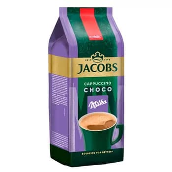 Кофе микс Jacobs Milka молотый в растворимом "Cappuccino Choco" с довавлением какао, 500 г