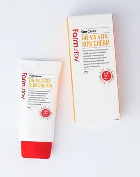 Witaminli günden goraýjy krem FarmStay Dr-V8 Vita Sun Cream Spf50/pa+++, 70 gr
