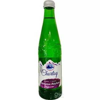 Gazlandyrylan mineral içgi reýhan (bazilik) tagamly  "Chortag" 330 ml