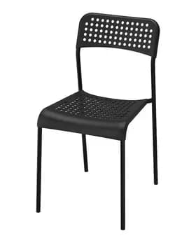 Пластиковый стул IKEA ADDE (Black)