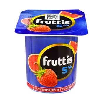 Ýogurt Fruttis klubnika we greýpfruit 5%, 115 gr