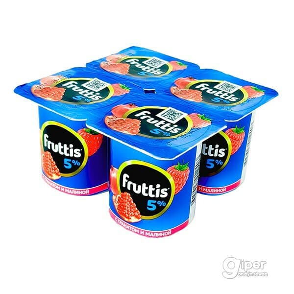 Ýogurt Fruttis nar we malina 5%, 115 gr