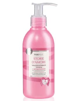 Afrodiziaklar bilen Intim gigiýenasy üçin gel Faberlic Storie d'Amore, 8722, 200 ml