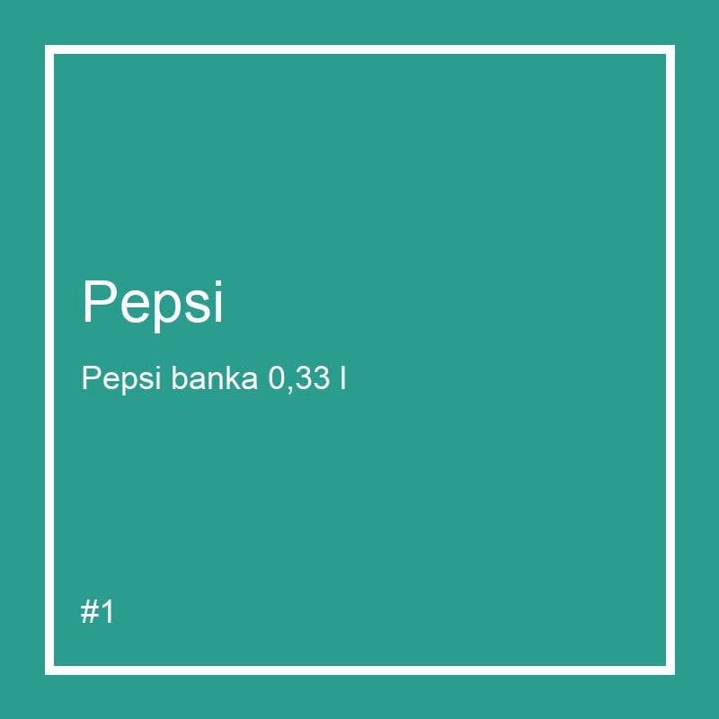 Pepsi banka 0,33 l