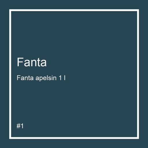 Fanta apelsin 1 l
