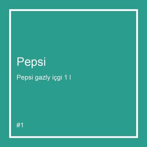 Pepsi gazly içgi 1 l