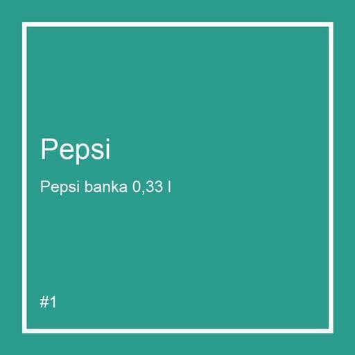 Pepsi banka 0,33 l